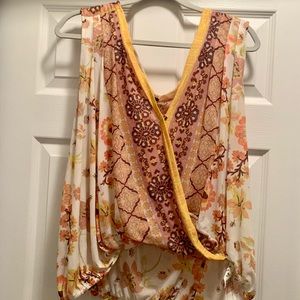 Free People billowy cropped tank size Large